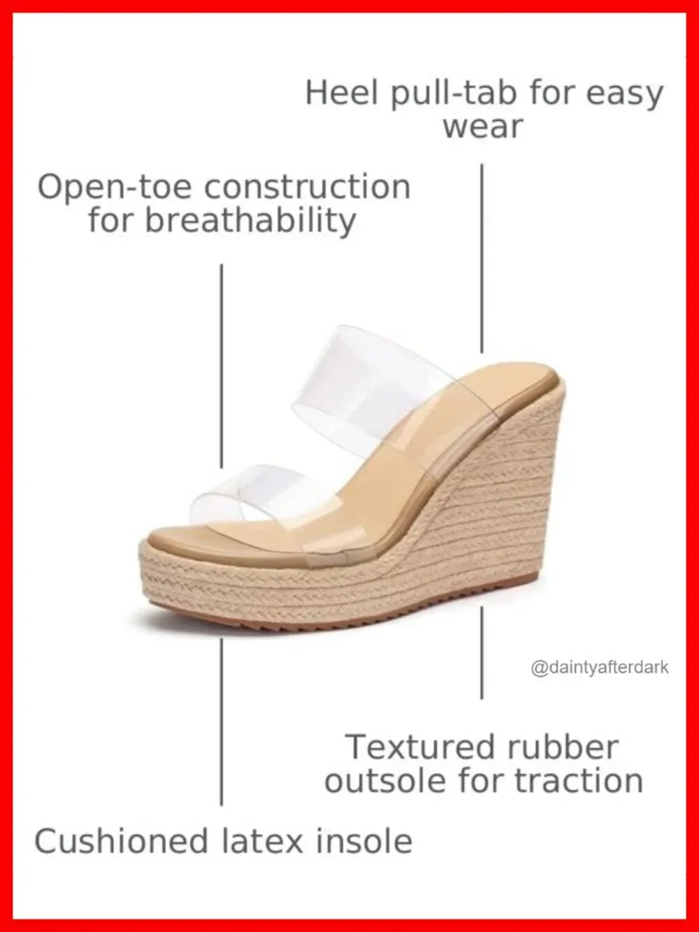 Faux Suede Espadrille Wedge Sandals Slip On Open Toe Platform Heels Summer Beach